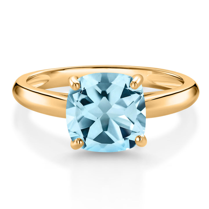 Sky Blue Topaz - November_6_Ring in 10K Yellow Gold