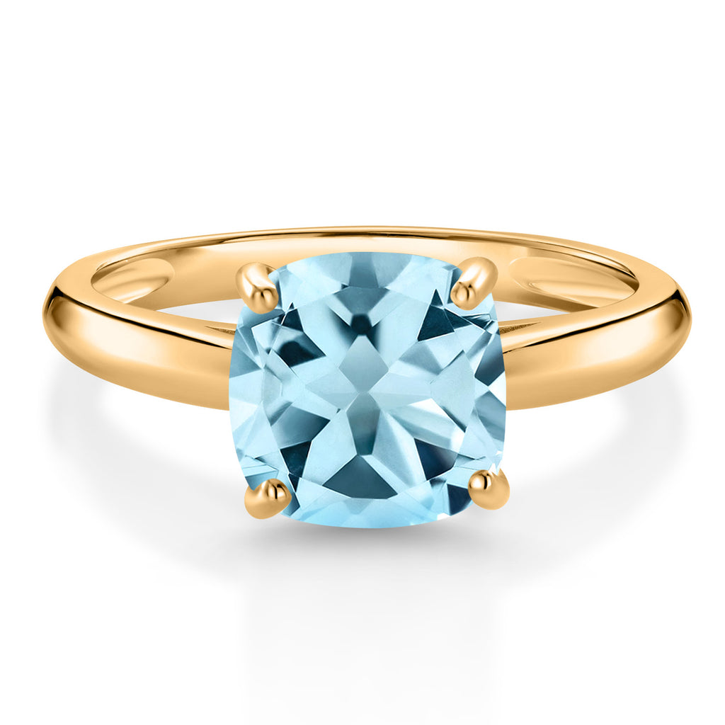 Sky Blue Topaz - November_7_Ring in 10K Yellow Gold