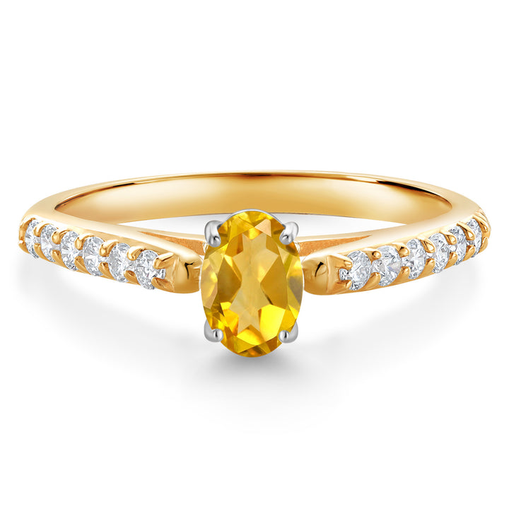 Citrine - November_5_Ring in 10K Two Tone Gold