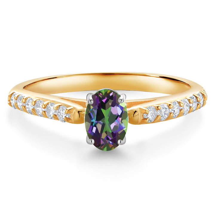 Green Mystic Topaz_5_Ring in 10K Two Tone Gold