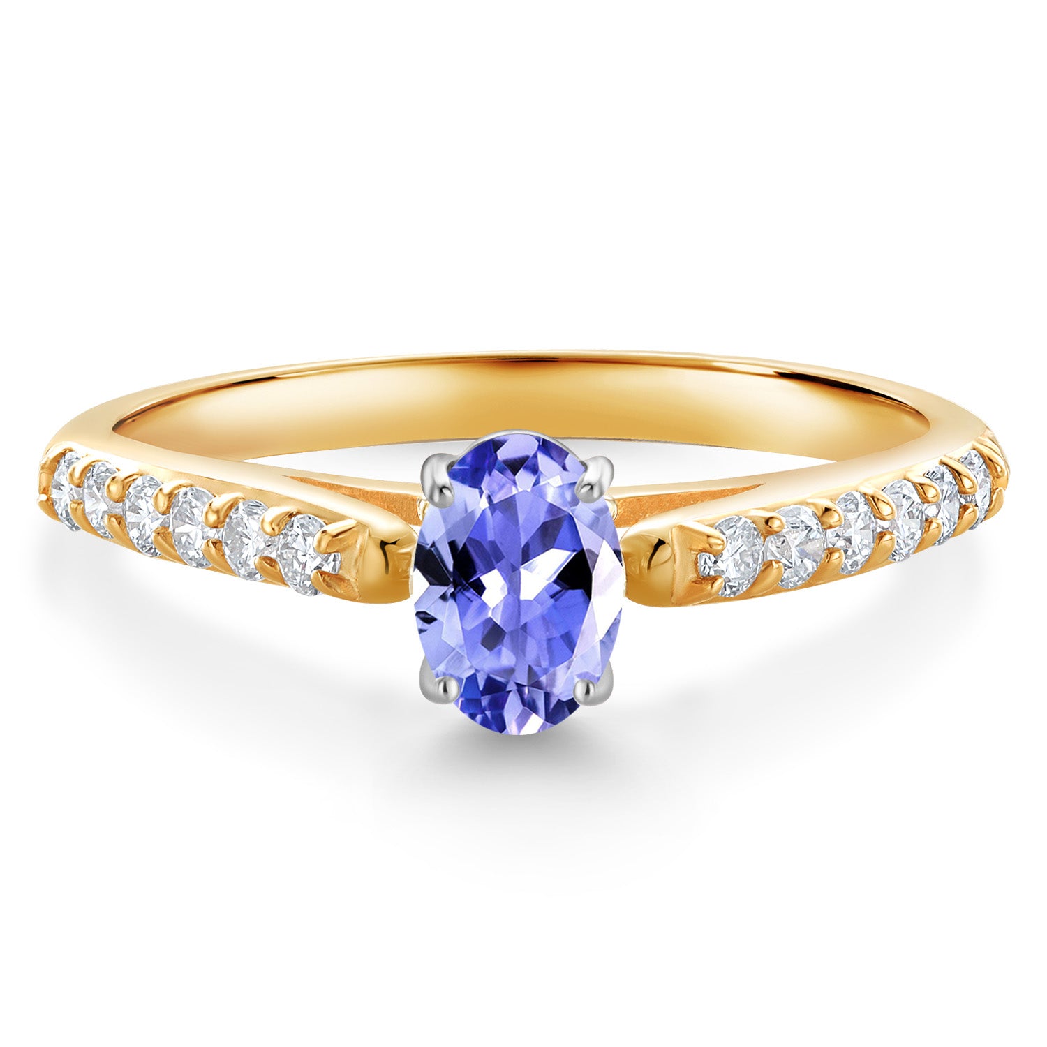Tanzanite - December_6_Ring in 10K Two Tone Gold