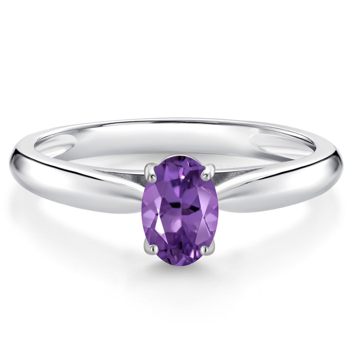 Amethyst - February_5_Ring in 10K White Gold