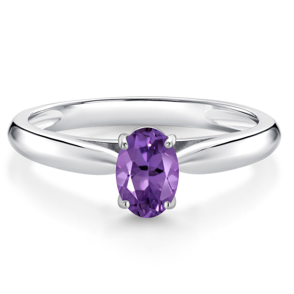 Amethyst - February_8_Ring in 10K White Gold