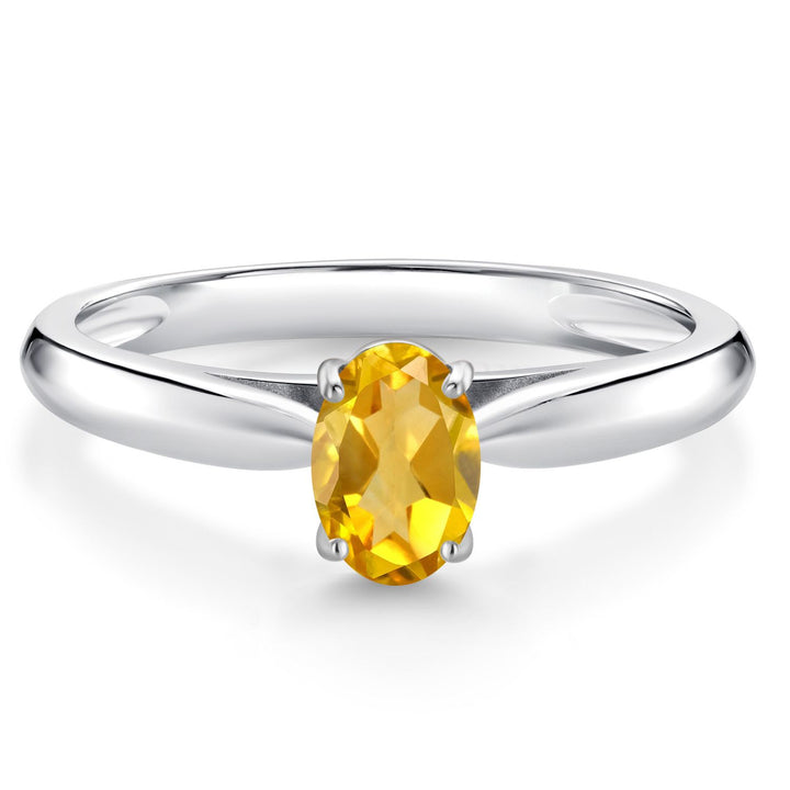 Citrine - November_5_Ring in 10K White Gold
