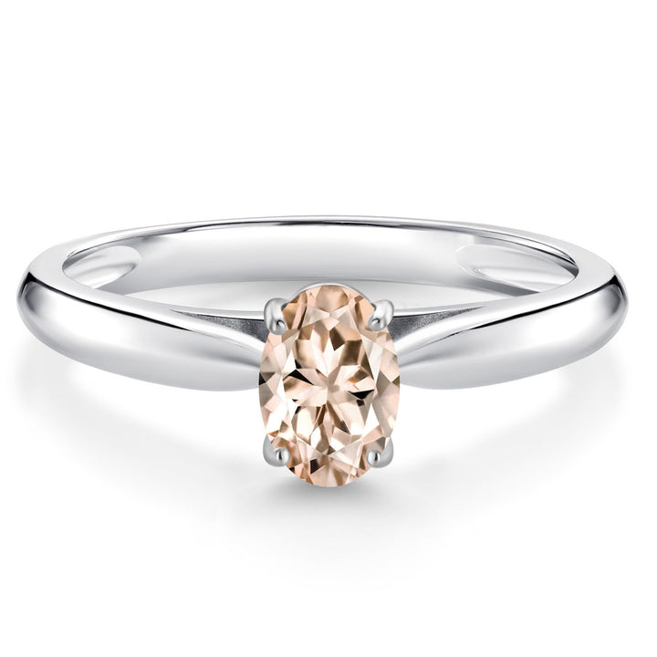 Morganite - October_5_Ring in 10K White Gold