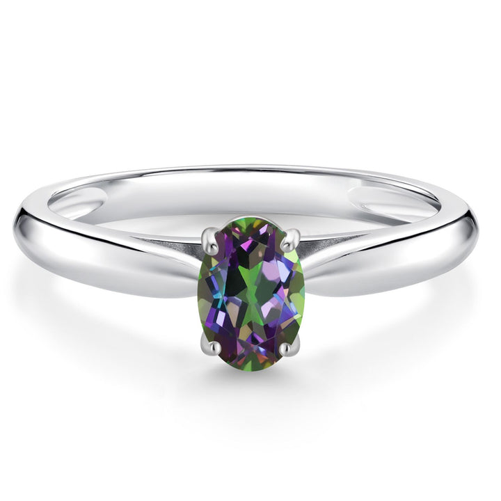 Green Mystic Topaz_5_Ring in 10K White Gold