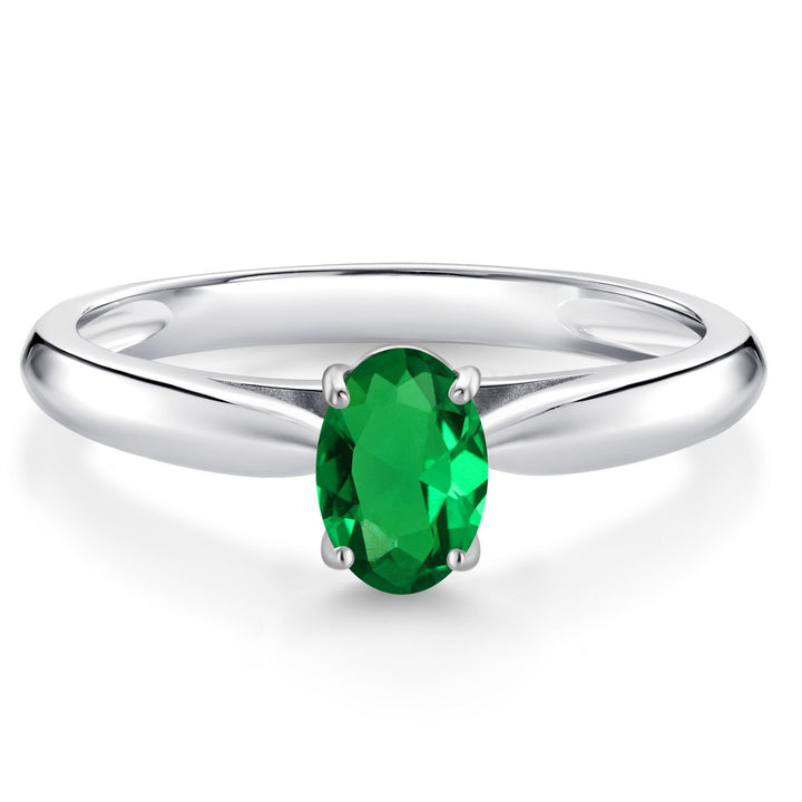 Nano Emerald_9_Ring in 10K White Gold