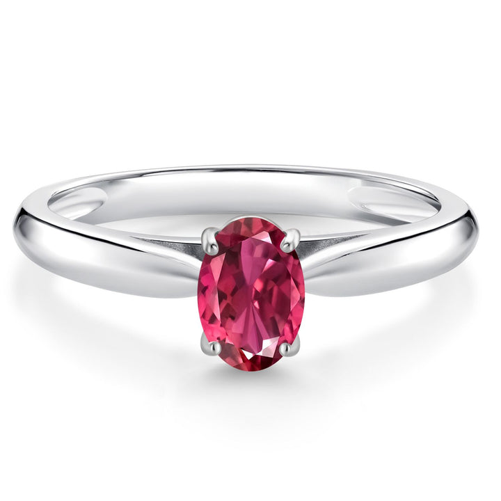 Pink Tourmaline - October_5_Ring in 10K White Gold