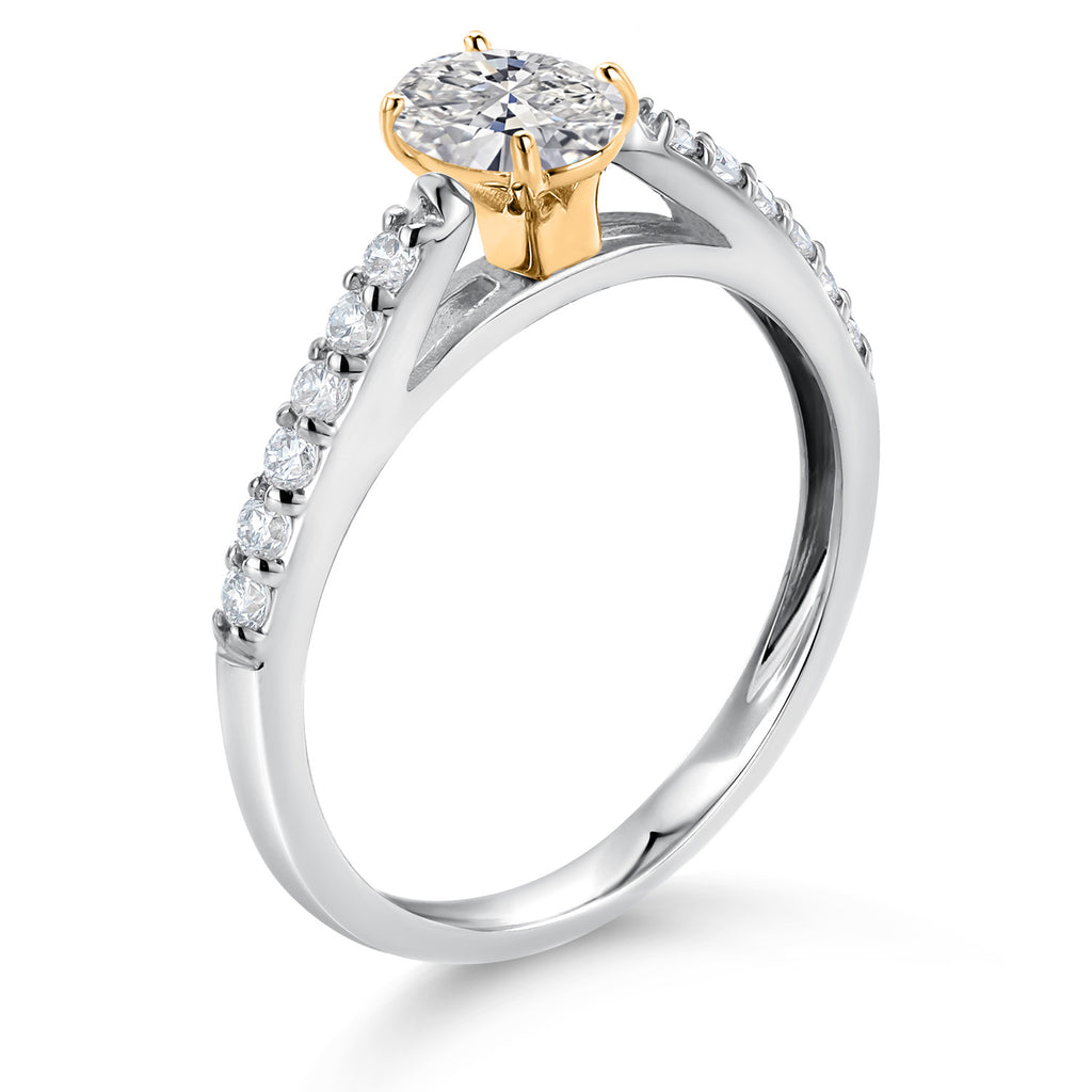 Ring in 10K Two Tone Gold