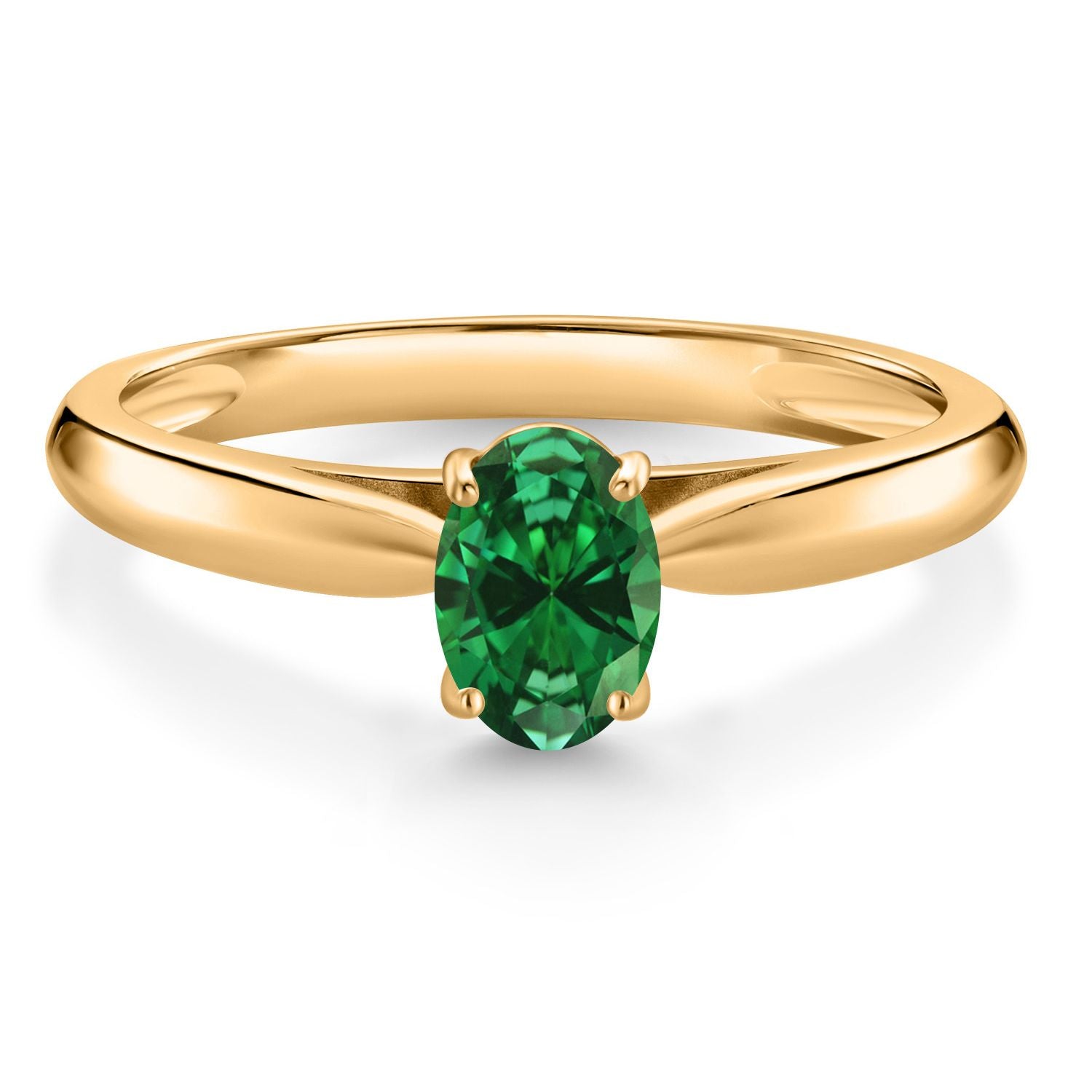 Created Emerald - May_9_Ring in 10K Yellow Gold