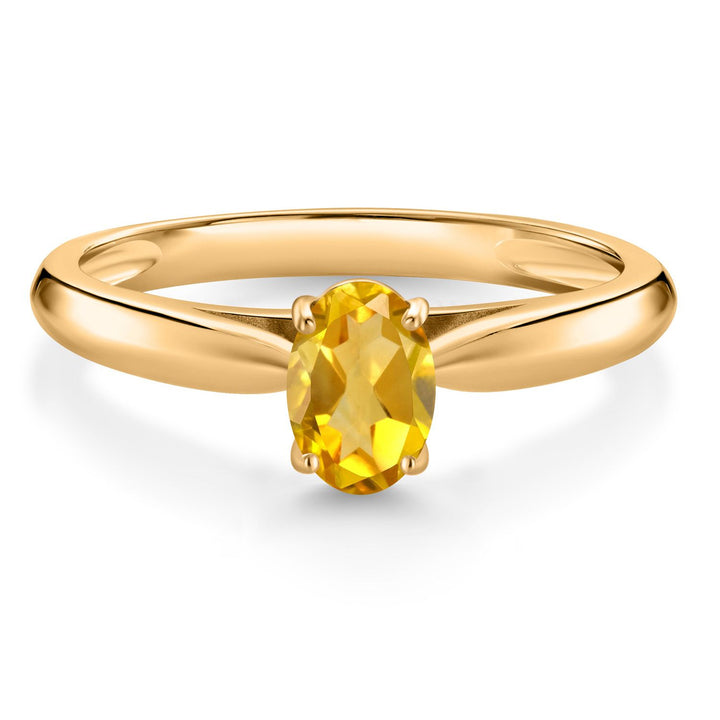 Citrine_5_Ring in 10K Yellow Gold