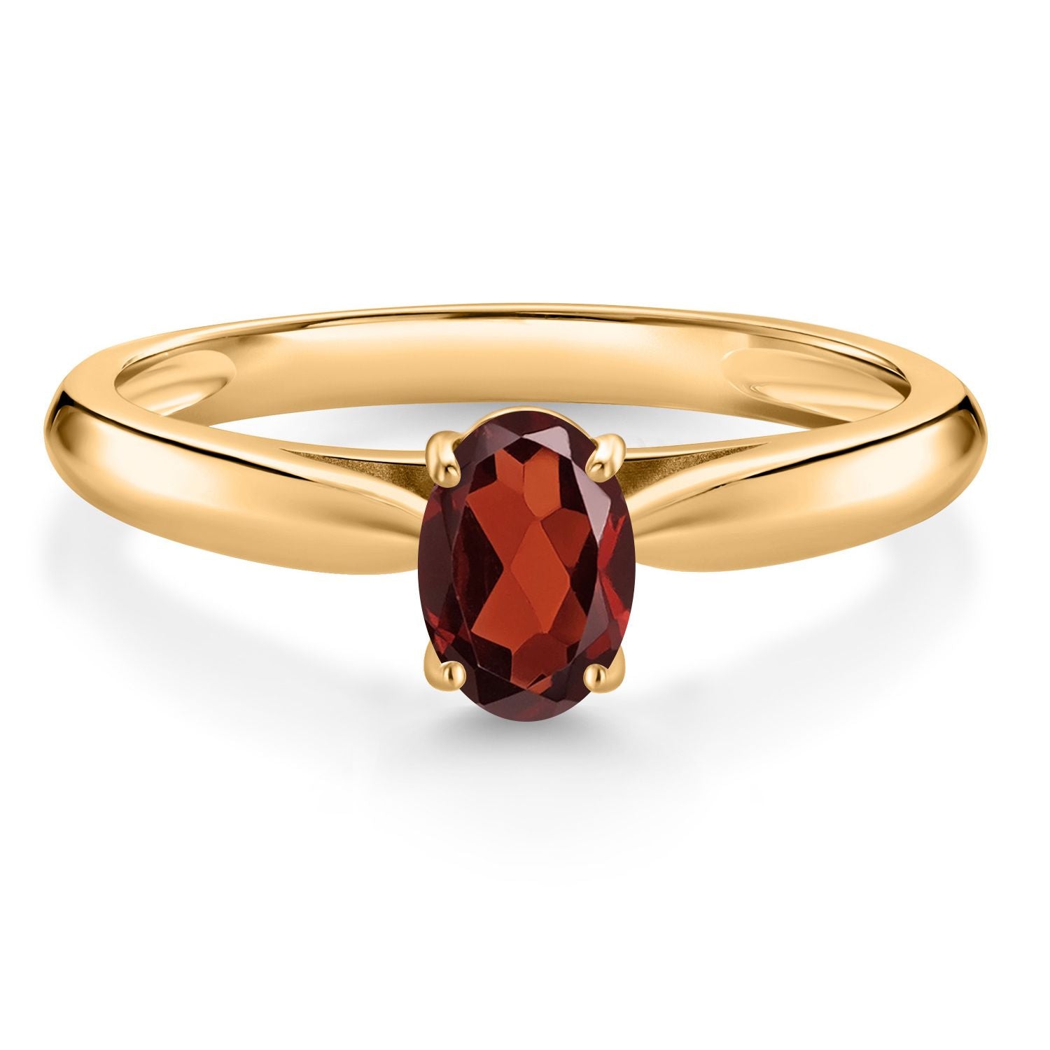 Garnet - January_8_Ring in 10K Yellow Gold