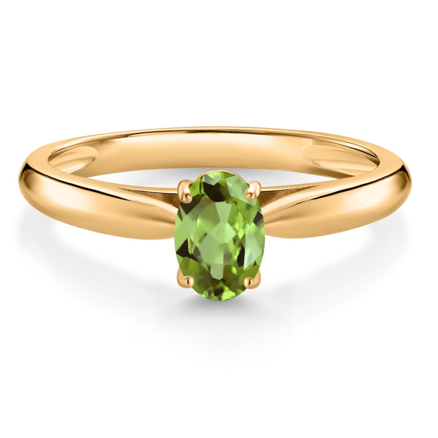 Peridot - August_6_Ring in 10K Yellow Gold
