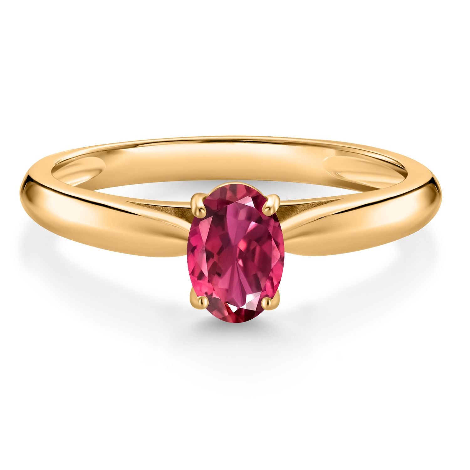 Pink Tourmaline - October_8_Ring in 10K Yellow Gold
