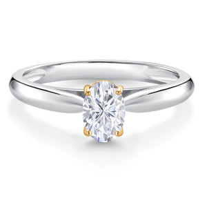 Ring in 925 Sterling Silver and 10K Yellow Gold