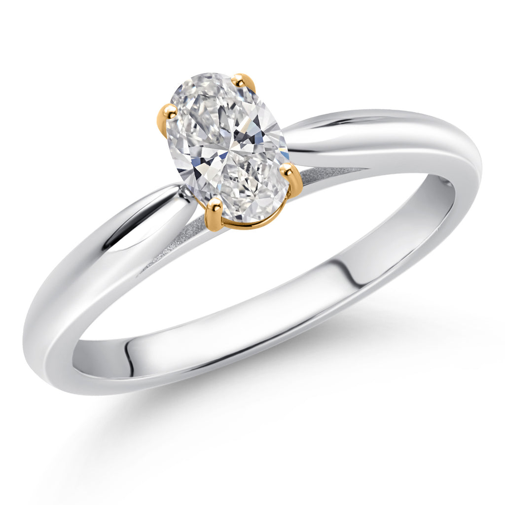 Ring in 925 Sterling Silver and 10K Yellow Gold