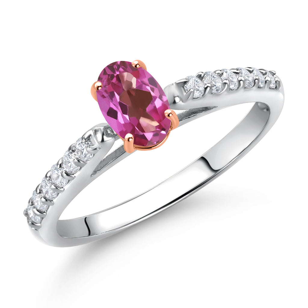 Ring in 925 Sterling Silver and 10K Rose Gold