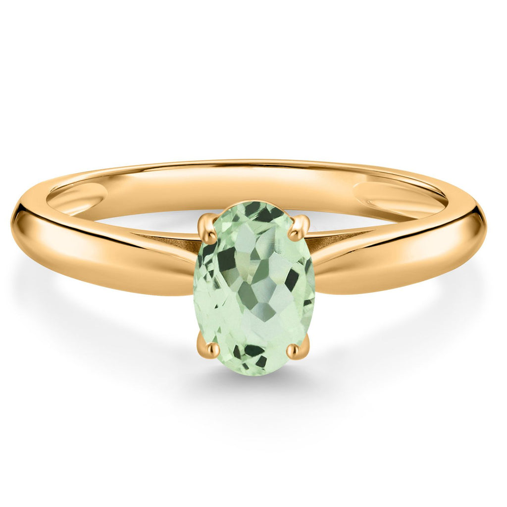 Prasiolite_7_Ring in 10K Yellow Gold