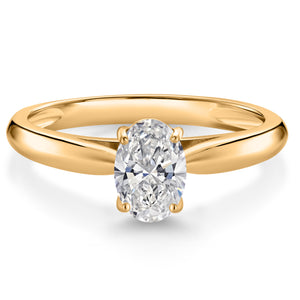 White Lab Grown Diamond - April_5_Ring in 10K Yellow Gold
