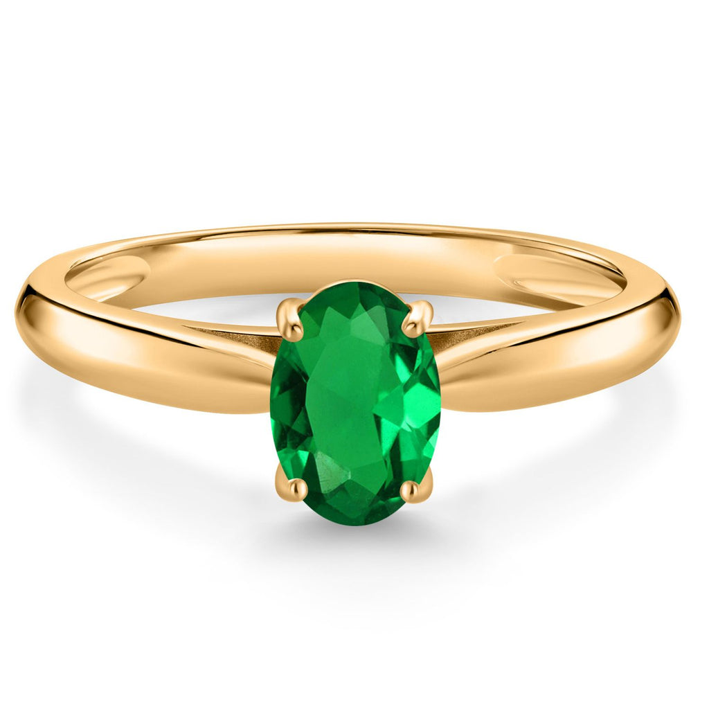 Nano Emerald - May_6_Ring in 10K Yellow Gold