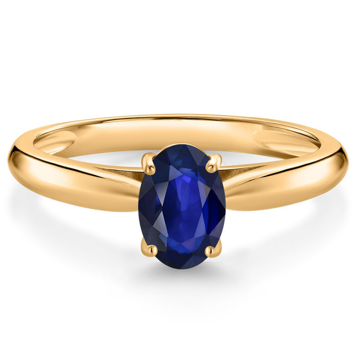 Blue Sapphire - September_5_Ring in 10K Yellow Gold