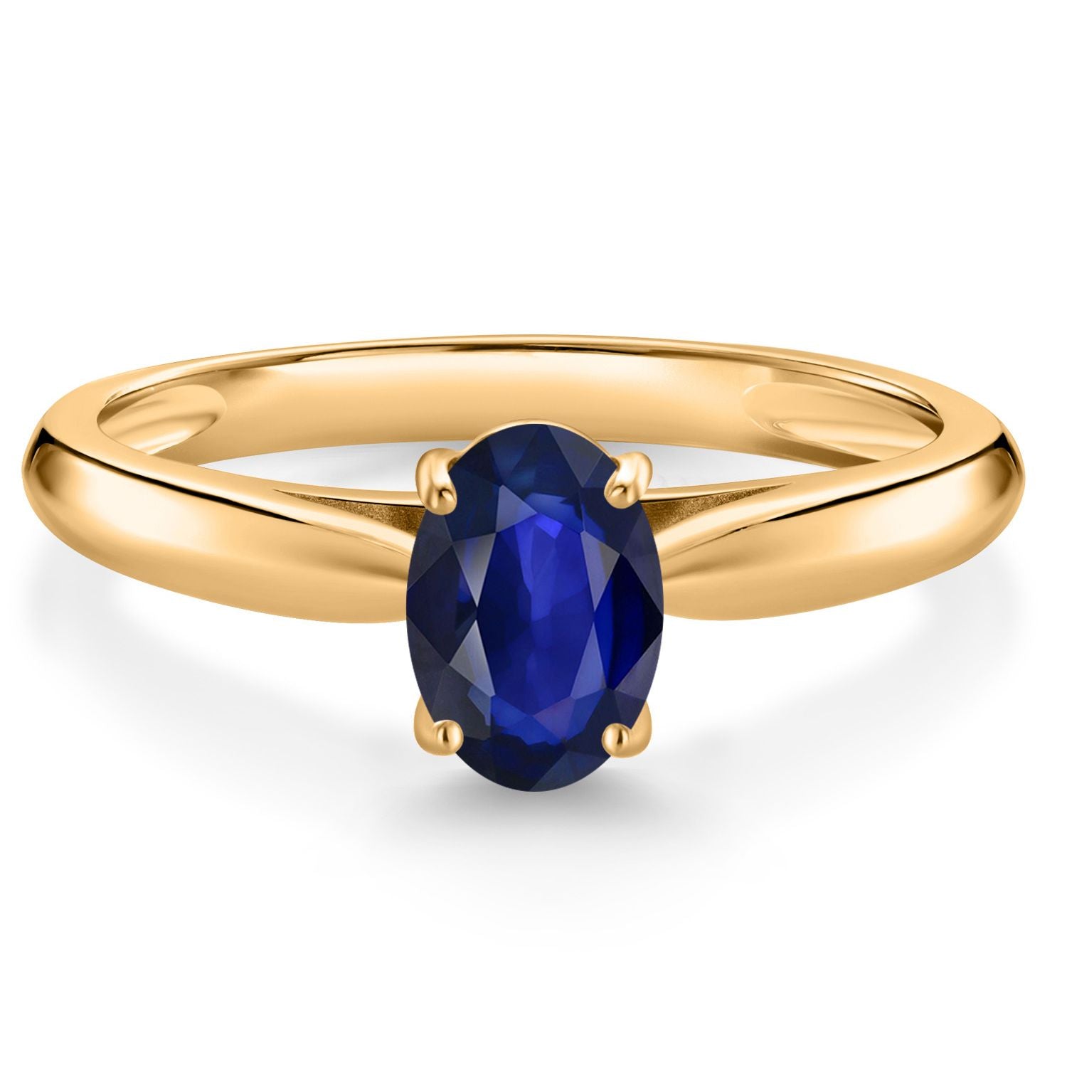 Blue Sapphire - September_8_Ring in 10K Yellow Gold