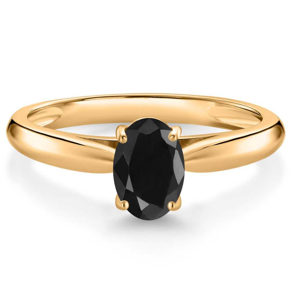 Black Sapphire - September_5_Ring in 10K Yellow Gold