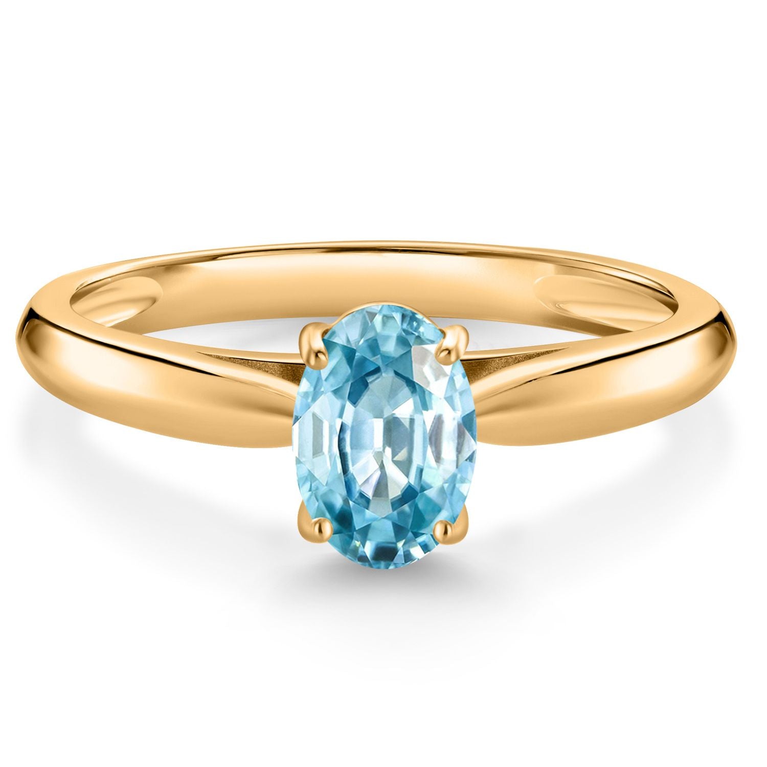 Blue Zircon_8_Ring in 10K Yellow Gold