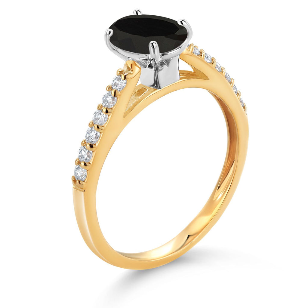 Ring in 10K Two Tone Gold