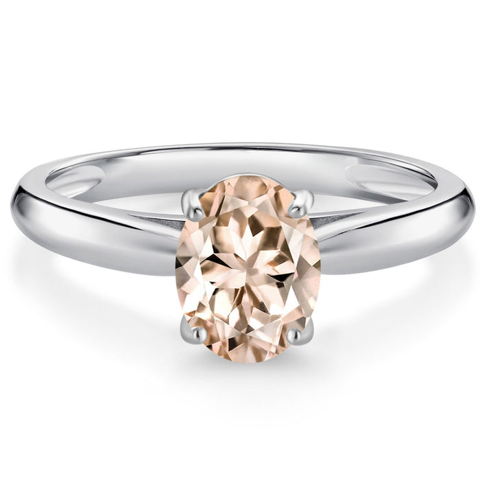 Morganite - October_5_Ring in 10K White Gold