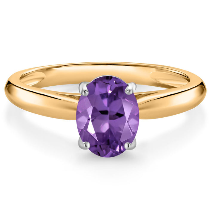Amethyst - February_5_Ring in 10K Two Tone Gold