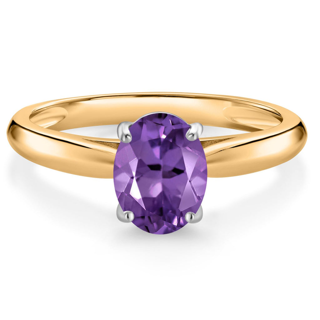 Amethyst - February_6_Ring in 10K Two Tone Gold