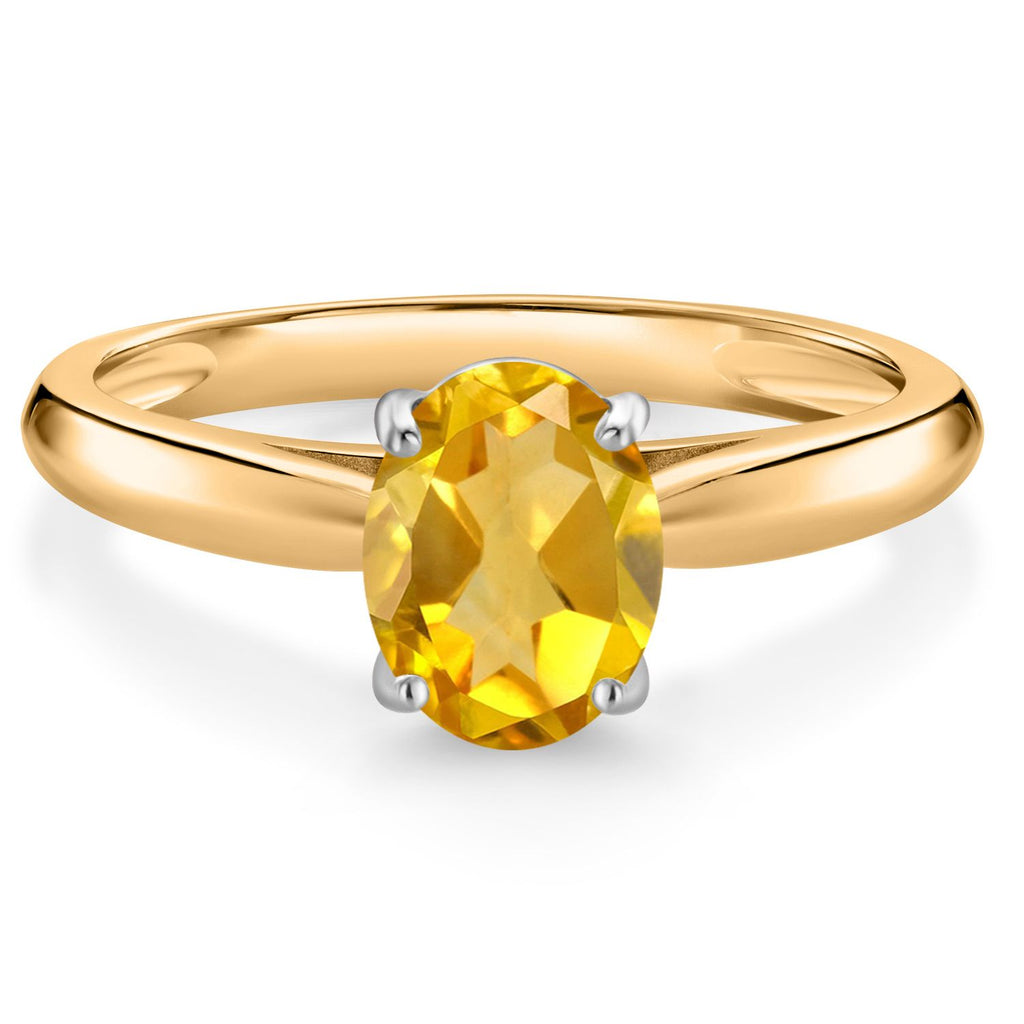 Citrine - November_5_Ring in 10K Two Tone Gold