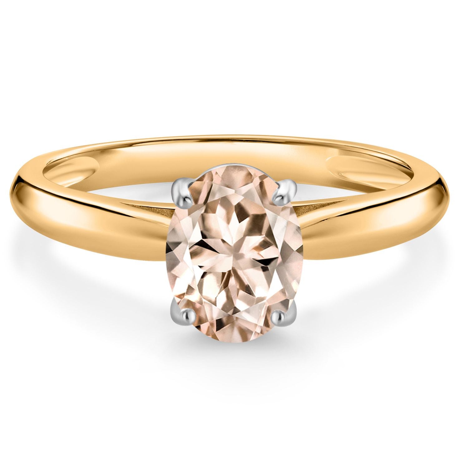 Morganite - October_8_Ring in 10K Two Tone Gold