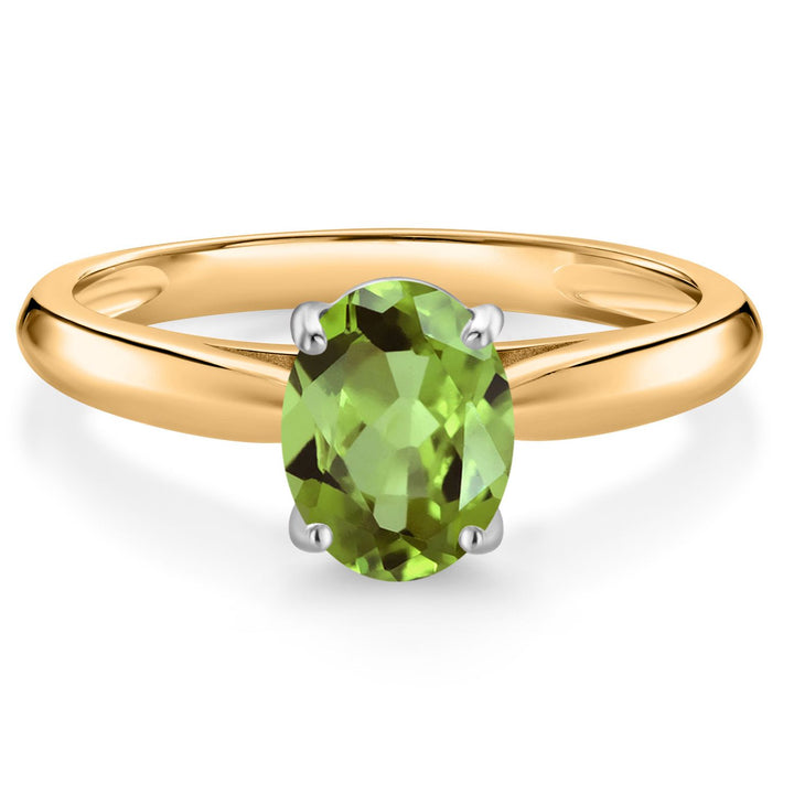 Peridot - August_5_Ring in 10K Two Tone Gold
