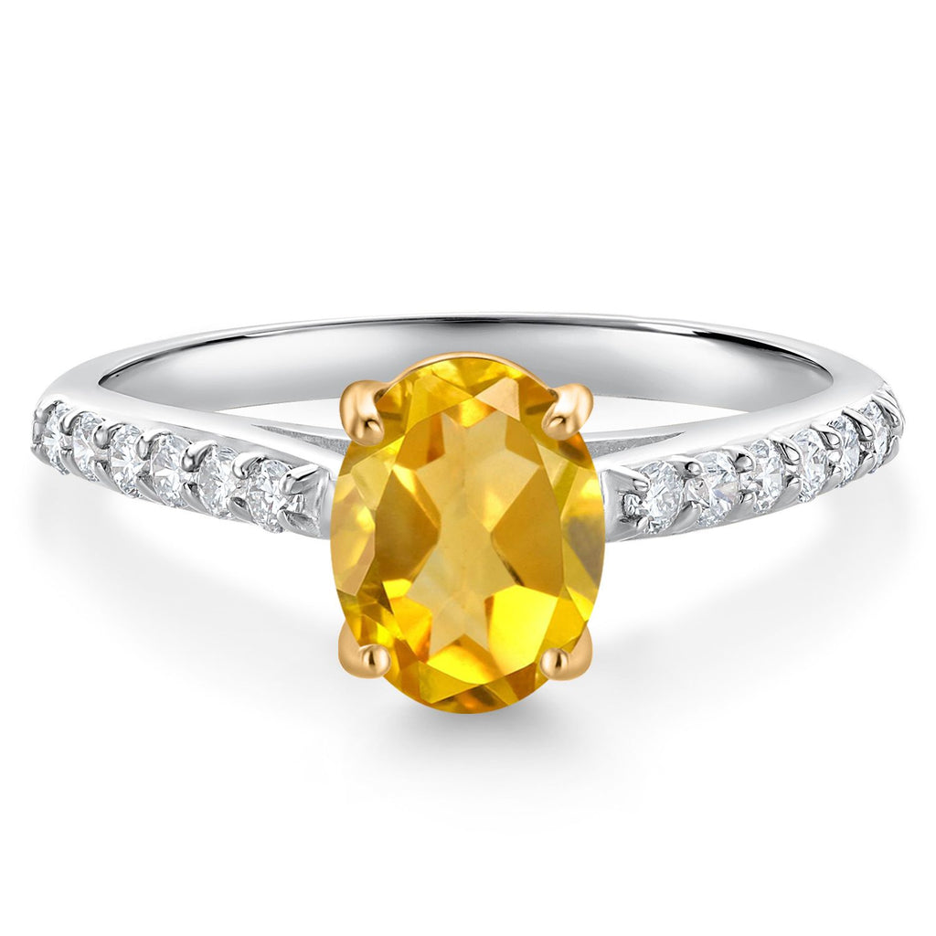 Citrine - November_8_Ring in 10K Two Tone Gold