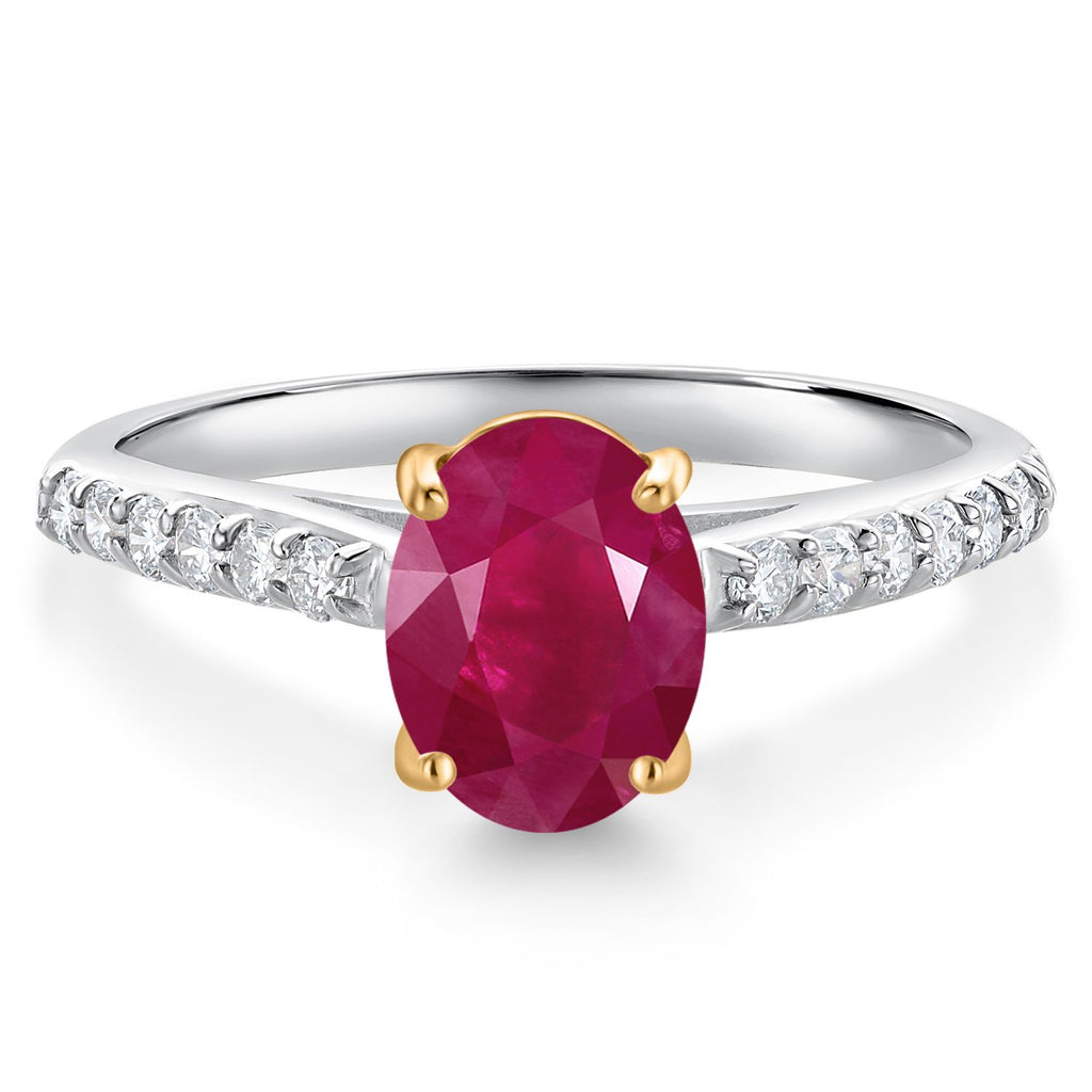 Ruby - July_8_Ring in 10K Two Tone Gold