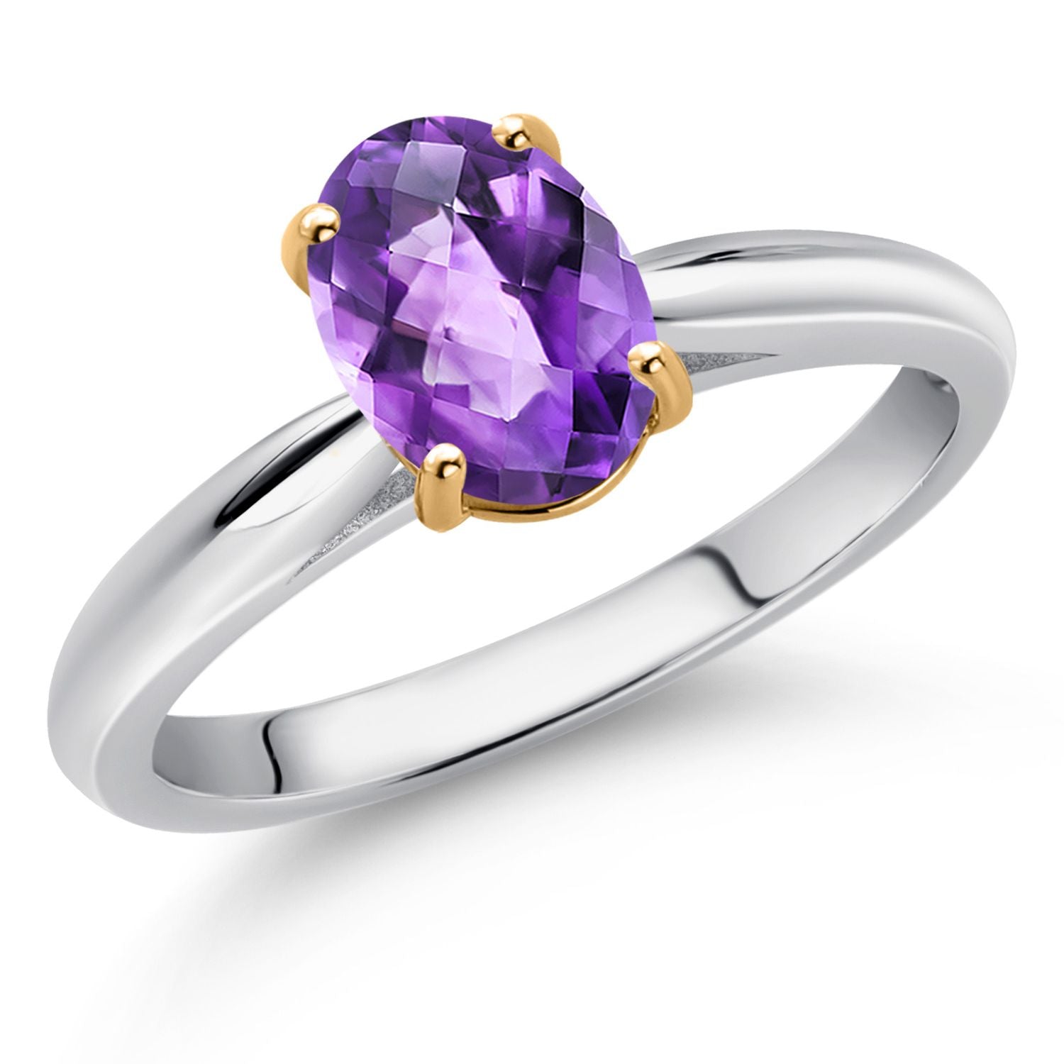 Amethyst_5_Ring in 10K Two Tone Gold