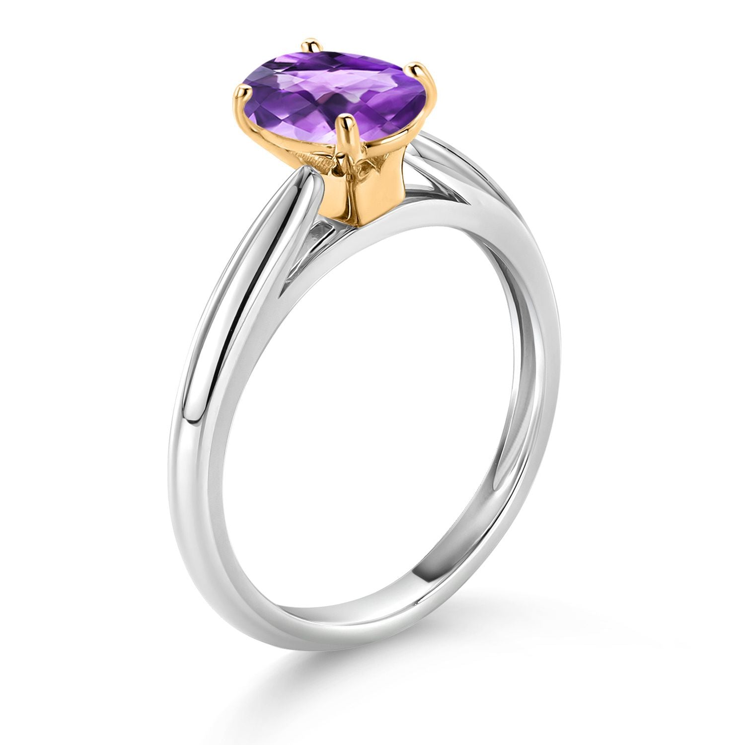 Amethyst_5_Ring in 10K Two Tone Gold