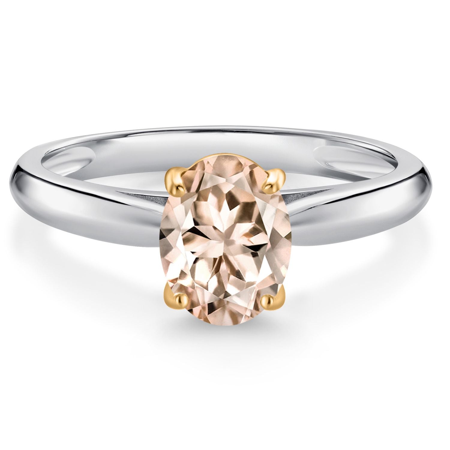 Morganite - October_8_Ring in 10K Two Tone Gold