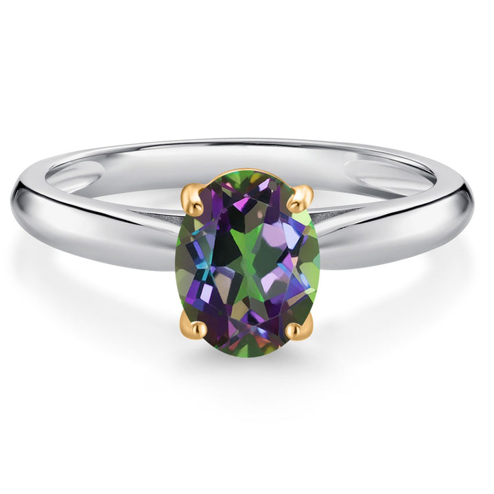 Green Mystic Topaz_5_Ring in 10K Two Tone Gold