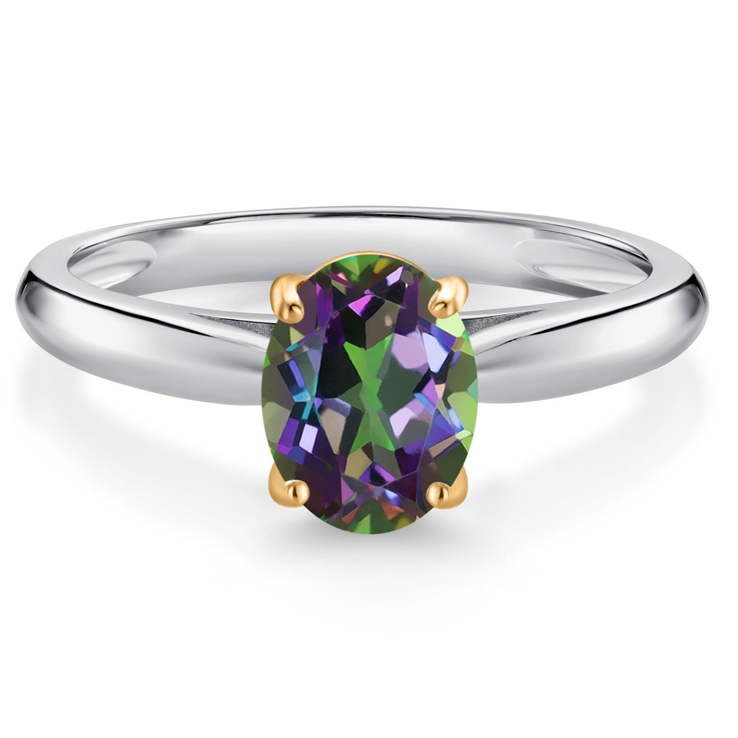Green Mystic Topaz_8_Ring in 10K Two Tone Gold