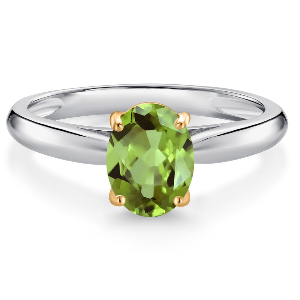 Peridot - August_5_Ring in 10K Two Tone Gold