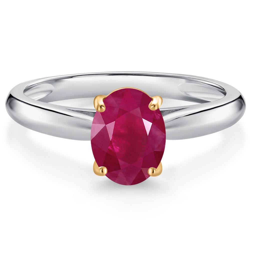 Ruby - July_9_Ring in 10K Two Tone Gold