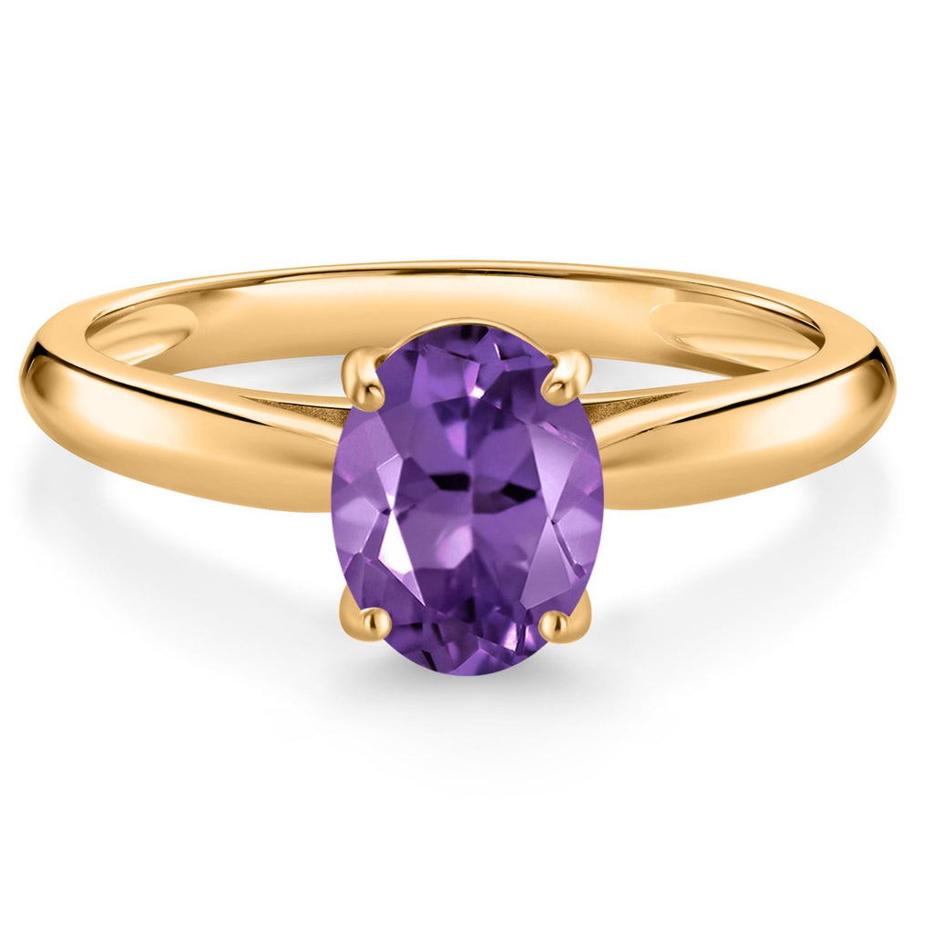 Amethyst - February_8_Ring in 10K Yellow Gold
