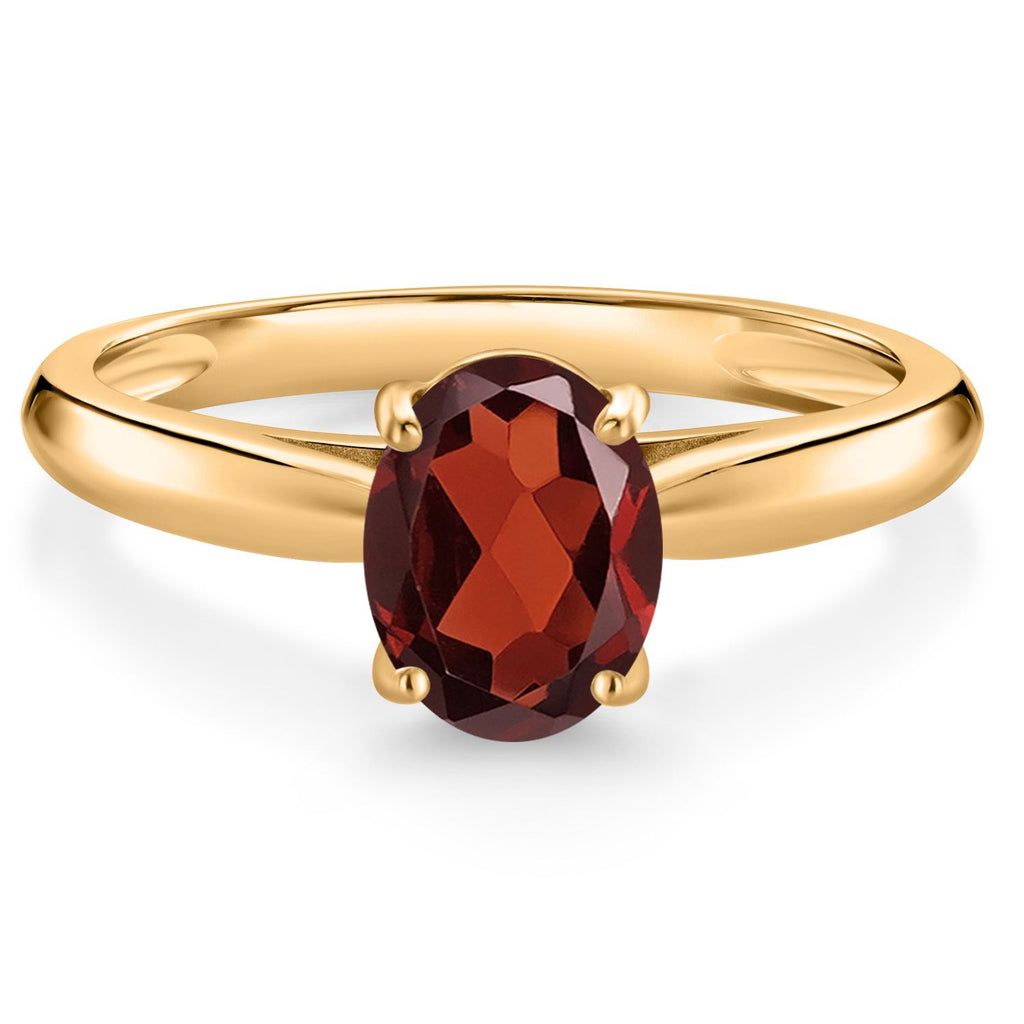 Garnet - January_8_Ring in 10K Yellow Gold