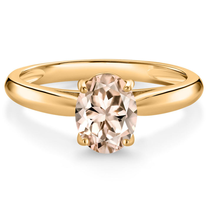 Morganite - October_5_Ring in 10K Yellow Gold