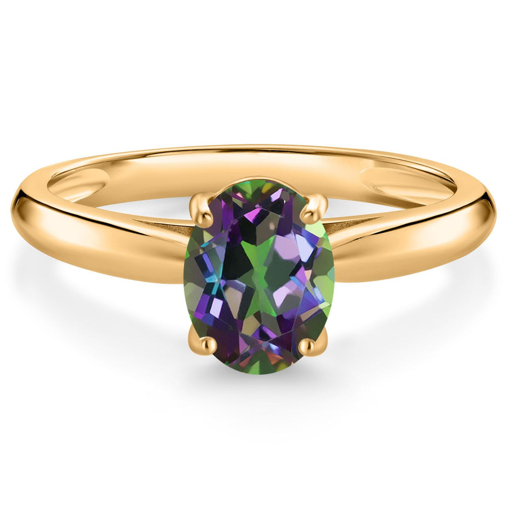 Green Mystic Topaz_8_Ring in 10K Yellow Gold