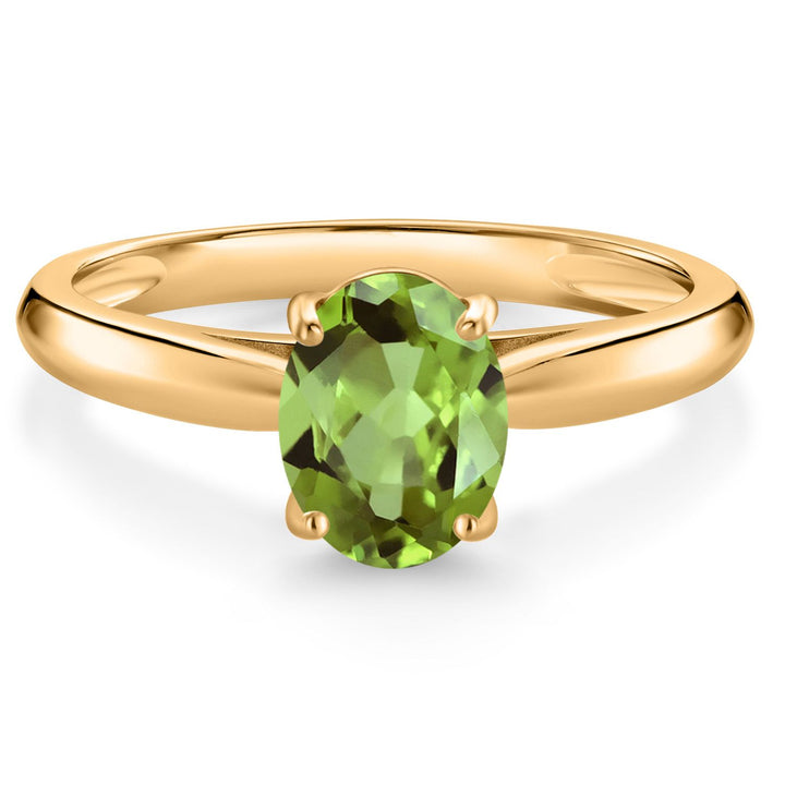 Peridot - August_6_Ring in 10K Yellow Gold
