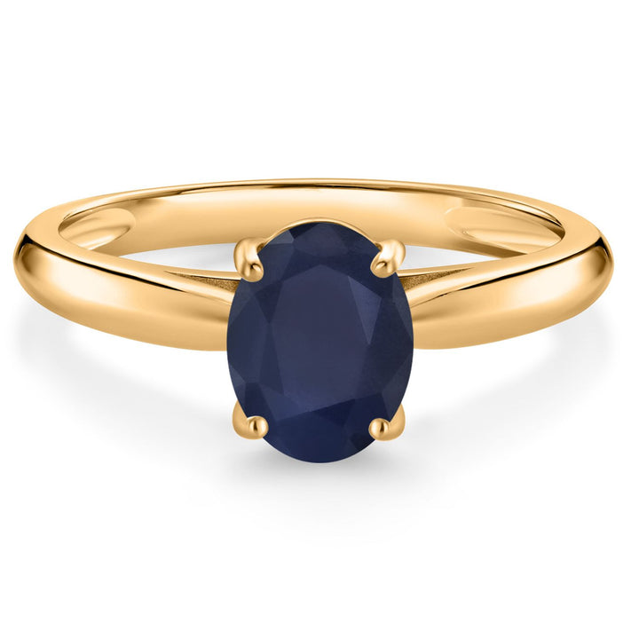 Blue Sapphire - September_8_Ring in 10K Yellow Gold